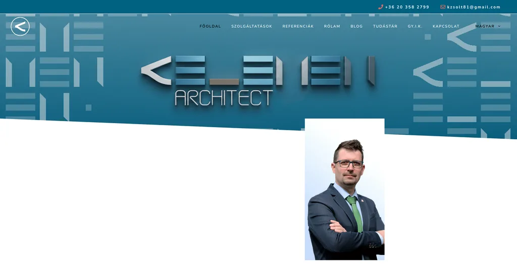 Screenshot of the epiteszprojekt.hu website we built