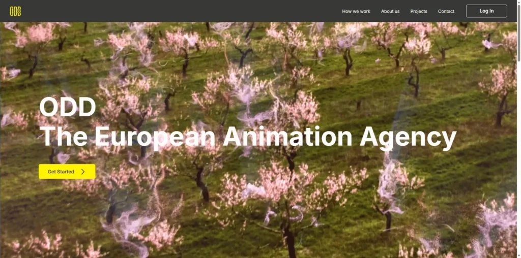Screenshot of the TheODD website